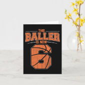 ハッピーバースデー6th 6歳バスケットボールボーイズSixt カード (黄色い花)