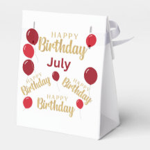 ハッピーバースデー7月の誕生日のお願いボックス