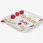 ハッピーバースデー7月の誕生日紙プレート ペーパープレート (傾斜あり)