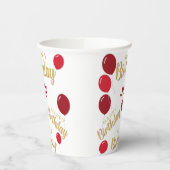 ハッピーバースデー7月誕生日紙カップ 紙コップ (左)