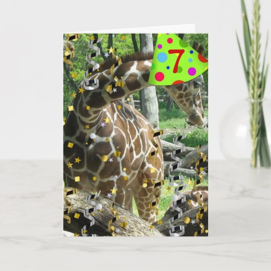 ハッピーバースデー7歳 カード (正面)