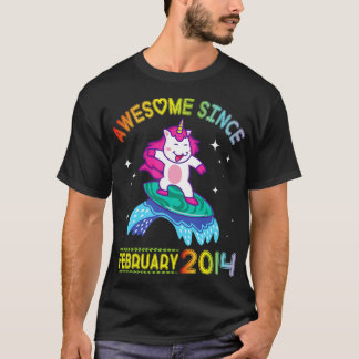 ハッピーバースデー7歳You Unicorn Surfi Tシャツ
