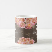 ハッピーバースデー70グリッターフローラ コーヒーマグカップ (中央)