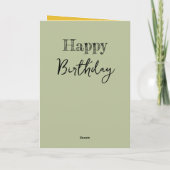 ハッピーバースデー70今日イエローグリーン カード (裏面)