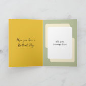 ハッピーバースデー70今日イエローグリーン カード (内部)