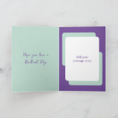 ハッピーバースデー70今日グリーンパープル カード (内部)