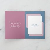 ハッピーバースデー70今日ピンクブルー カード (内部)