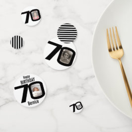 ハッピーバースデー70位名・写真紙紙吹雪 コンフェッティ