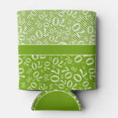 ハッピーバースデー70番目の数値パターン緑と白 缶クーラー (裏面)