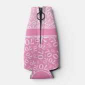 ハッピーバースデー70番目模様ピンクと白 ボトルクーラー (裏面)