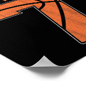 ハッピーバースデー7th 7歳バスケットボールボーイズセブ ポスター (角)