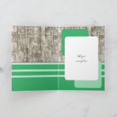 ハッピーバースデー80今日の名前グリーングレー カード (内部)