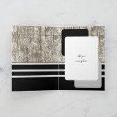 ハッピーバースデー80今日の名前ブラックグレー カード (内部)