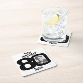 ハッピーバースデー80位名・フォト紙コースター スクエアペーパーコースター (インサイチュ)