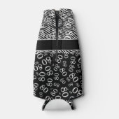 ハッピーバースデー80番目の数値パターン白黒 ボトルクーラー (裏面)