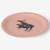 ハッピーバースデー9インチ紙プレート（マウス付き） ペーパープレート (アングル)