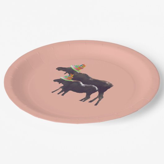 ハッピーバースデー9インチ紙プレート（マウス付き） ペーパープレート (アングル)