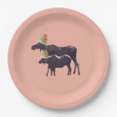 ハッピーバースデー9インチ紙プレート（マウス付き） ペーパープレート (正面)