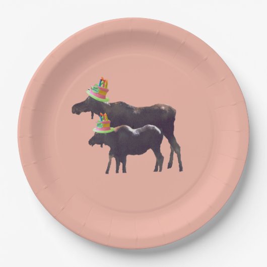 ハッピーバースデー9インチ紙プレート（マウス付き） ペーパープレート (正面)