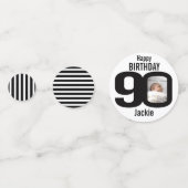 ハッピーバースデー90位名・写真紙紙吹雪 コンフェッティ (裏面)