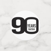 ハッピーバースデー90位名・写真紙紙吹雪 コンフェッティ (スモール正面)