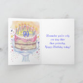 ハッピーバースデー90歳の カード (内部)