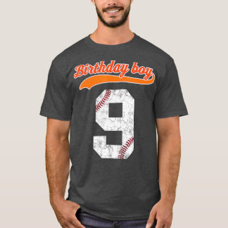 ハッピーバースデー9th 9歳の野球ギフトボーイズN Tシャツ