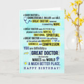 ハッピーバースデー-あなたは素晴らしドクターカード カード (黄色い花)