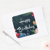 ハッピーバースデー、いつも咲く。 スクエアシール (封筒)