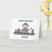 ハッピーバースデー**いとこの**カード カード (黄色い花)