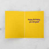 ハッピーバースデー、おまえのヤギ – ヤギとヤギ カード (内部)