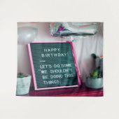 ハッピーバースデー!おもしろいいけな問題 タペストリー (正面(横))