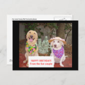 ハッピーバースデー! おもしろいのカップルから ポストカード (正面/裏面)