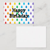 ハッピーバースデー、おもしろい数々の色の背景 ノートカード (正面/裏面)