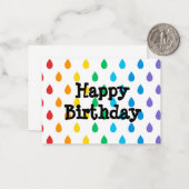 ハッピーバースデー、おもしろい数々の色の背景 ノートカード (正面/裏面インサイチュ)