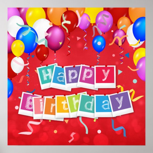ハッピーバースデー、おもしろい、フェスティバル ポスター (正面)