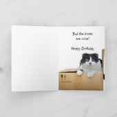 ハッピーバースデー おもしろ猫 カード (内部)