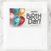 ハッピーバースデー!お前は特別だ! 長方形シール (バッグ)