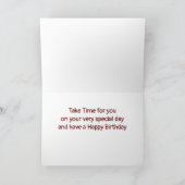 ハッピーバースデー**お母さんカードに時間** カード (内部)