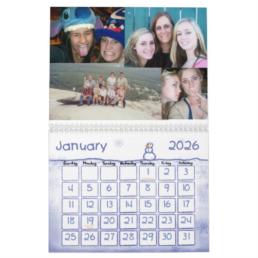 ハッピーバースデー、お母さん! カレンダー (1月 2026)