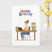 ハッピーバースデー**お気に入りの同僚***カード カード (黄色い花)