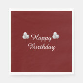 ハッピーバースデー、お祝いバルーン スタンダードランチョンナプキン (正面)