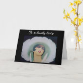 *ハッピーバースデー*から***美しい女性*** カード (黄色い花)