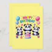 ハッピーバースデー、かわいいおもしろい、 シーズンカード (正面/裏面)