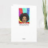 ハッピーバースデー |かわいいカールポップ・アートのアート カード (裏面)