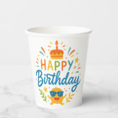 ハッピーバースデー | かわいいサンシャイン パーティー ペーパーカップ (正面)