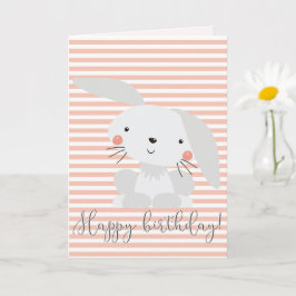 ハッピーバースデー – かわいいバニーキッズ カード