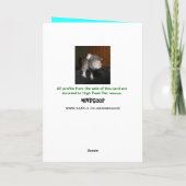 ハッピーバースデー!かわいいブルーラットカード カード (裏面)