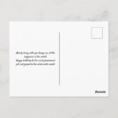 ハッピーバースデー かわいい犬 ケーキ 水玉模様 ポストカード (裏面)