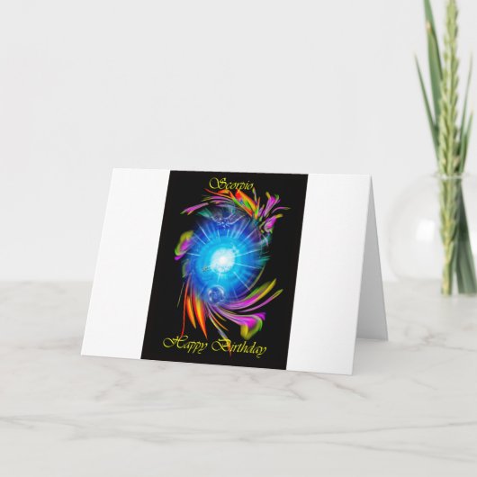 ハッピーバースデー さそり座 カード (正面)